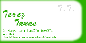 terez tamas business card